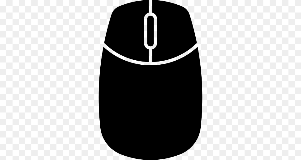Big Computer Mouse Icon, Gray Free Png