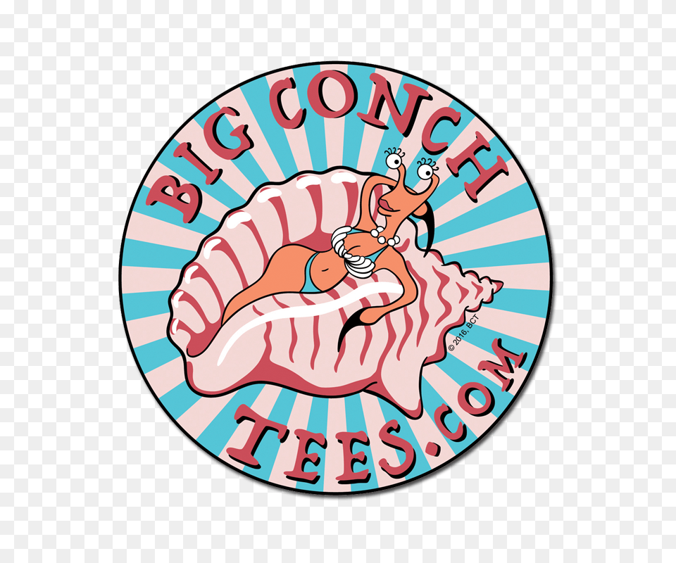Big Conch Tees Logo Sticker, Butcher Shop, Shop, Ice Cream, Cream Png Image