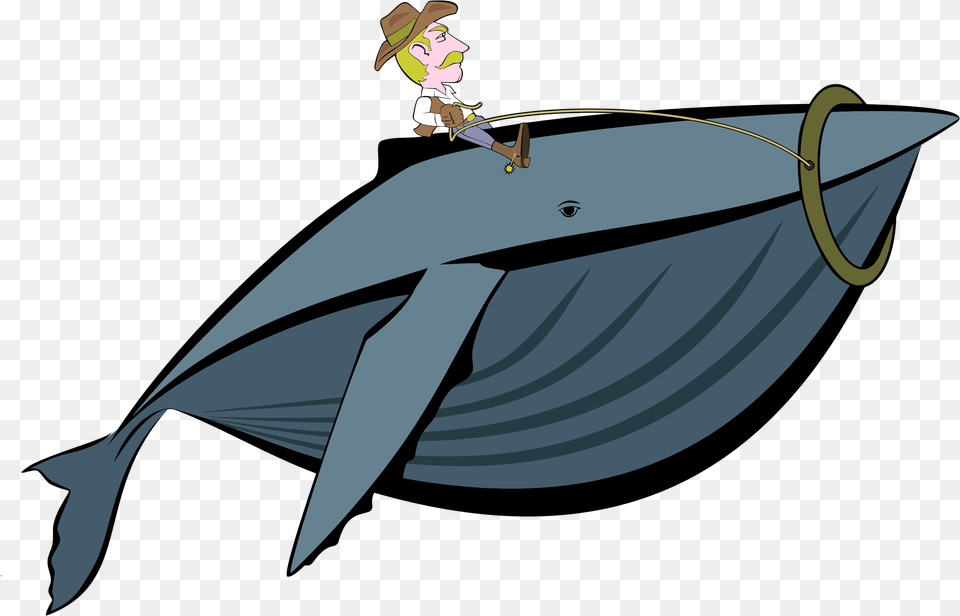 Big Cowboy Whale, Person, Animal, Sea Life, Mammal Free Png Download