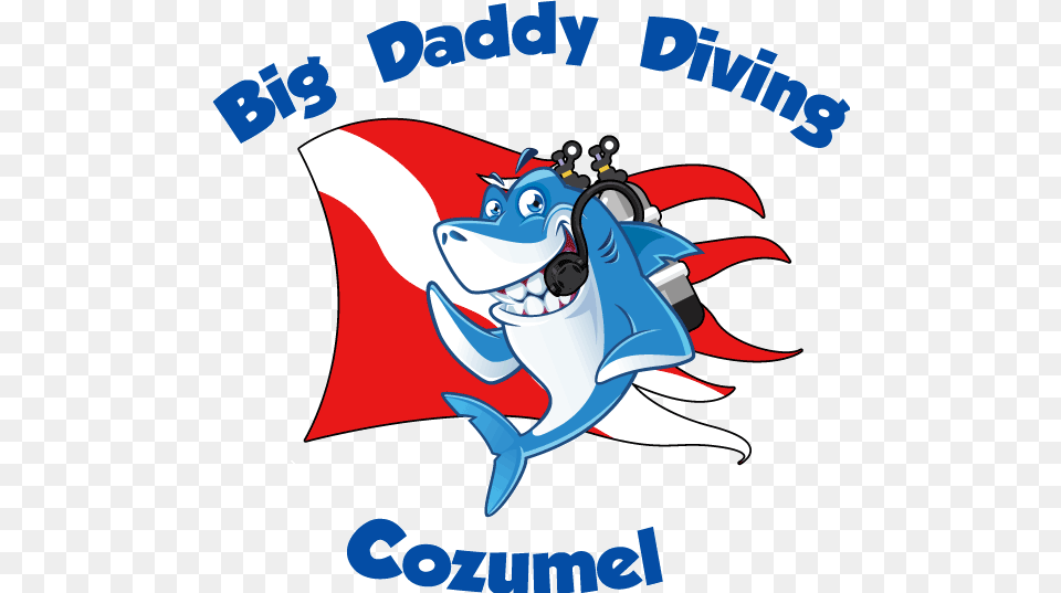 Big Daddy Diving Cozumel Mexico Scuba Diving Deep Sea Cartoon, Logo, Animal, Fish, Sea Life Free Png