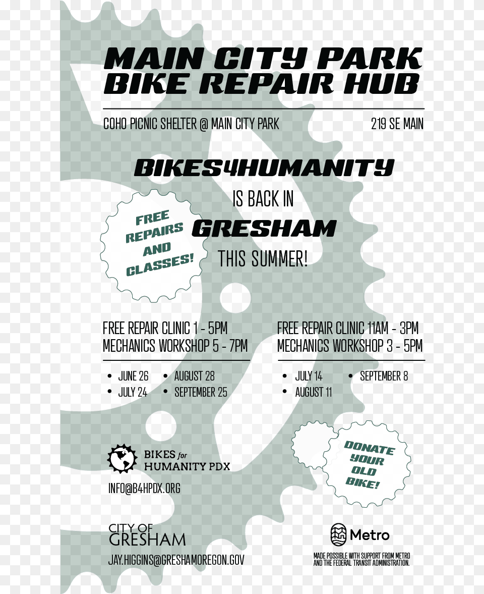 Big Days Of Providing Bike Repair Reuse And Resources Poster, Advertisement Free Png