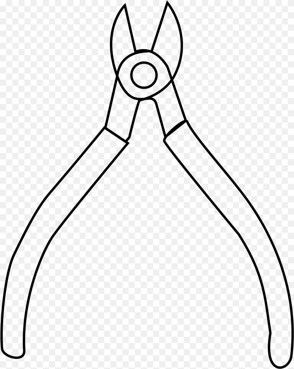 Big Diagonal Pliers, Gray Png Image