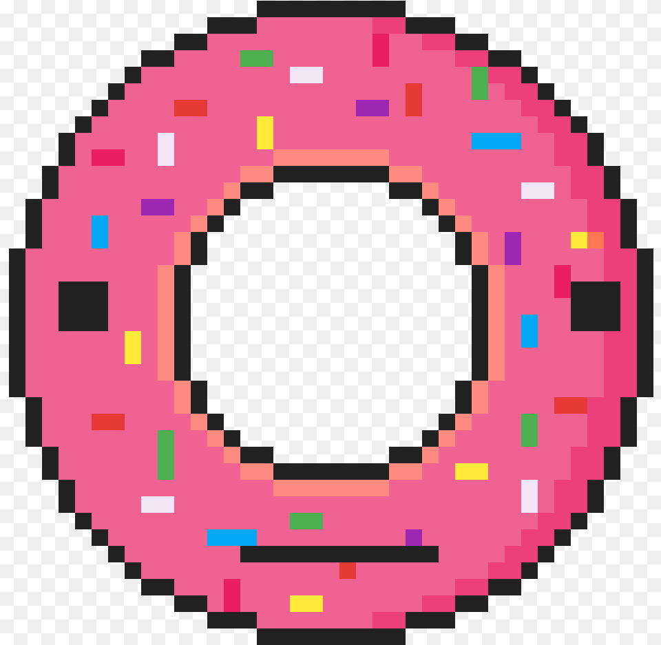 Big Donut Boi Wheel Pixel Art, Food, Sweets Free Transparent Png