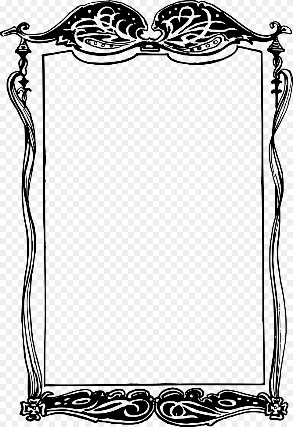 Big Doodle Picture Frame, Gray Free Png Download