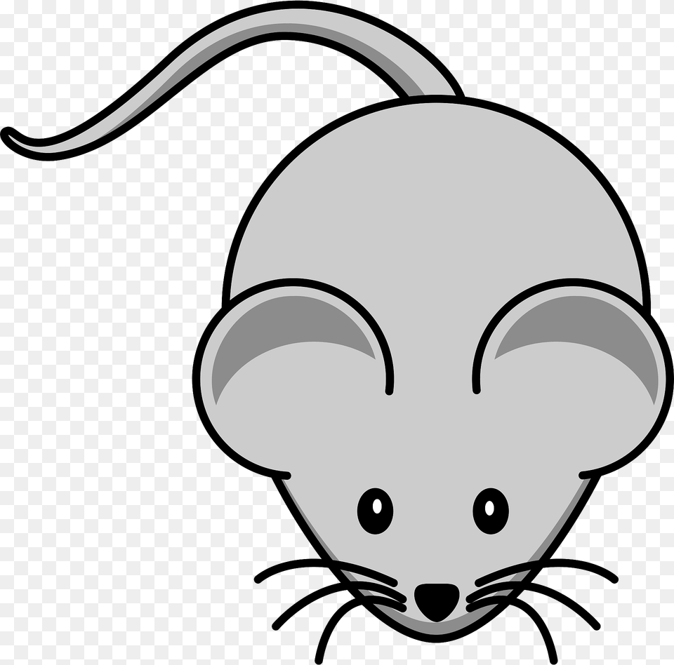 Big Eared Grey Mouse Clipart, Computer Hardware, Electronics, Hardware, Animal Free Png Download