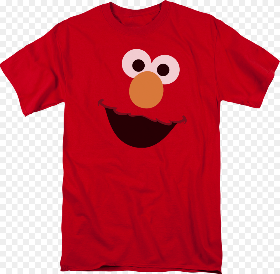 Big Elmo Face Sesame Street T Shirt Elmo Shirt, Clothing, T-shirt, Baby, Person Png