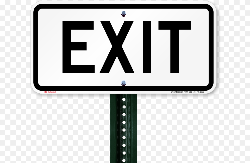 Big Exit Sign Sign, Symbol, Road Sign Free Png