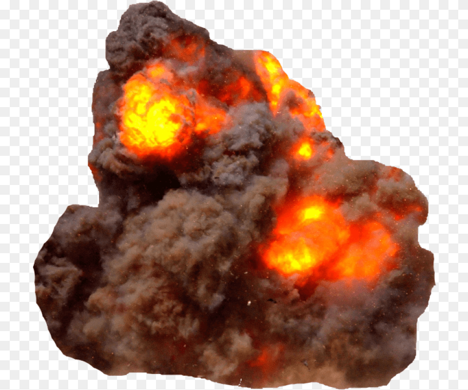 Big Explosion With Smoke Explosion Transparent, Mountain, Nature, Outdoors, Person Free Png Download