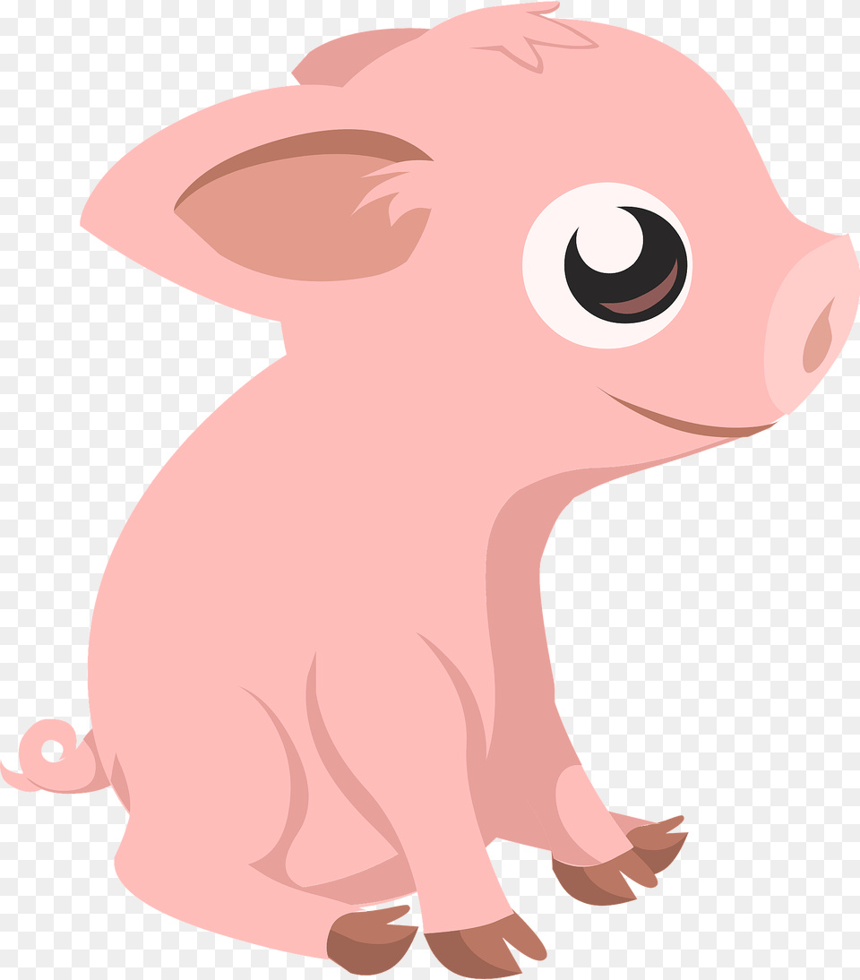 Big Eyed Piglet Clipart, Animal, Mammal, Pig, Hog Png