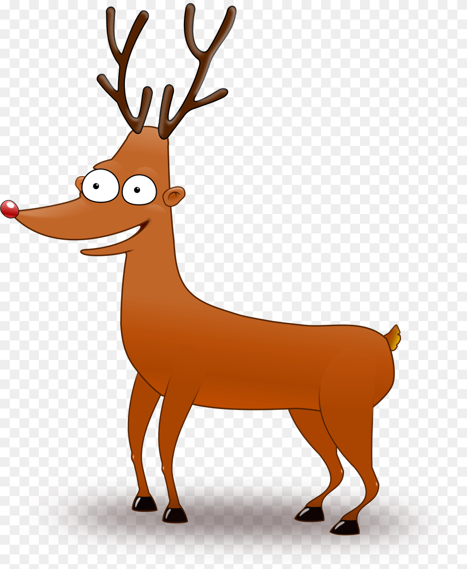 Big Eyes Clipart At Getdrawings Reindeer Cartoon, Animal, Deer, Mammal, Wildlife Png Image