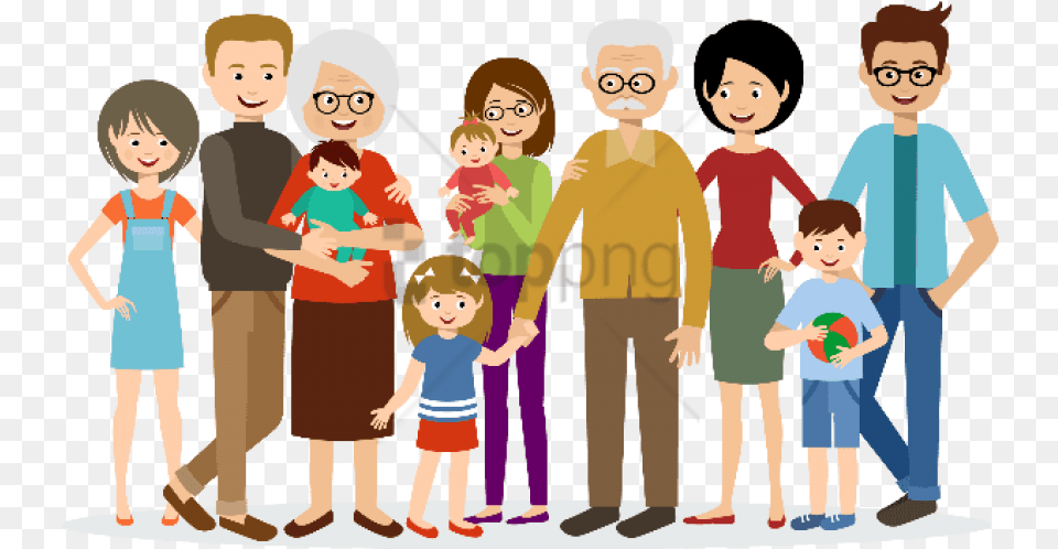 Big Family Animated Big Family, Person, People, Photography, Male Png