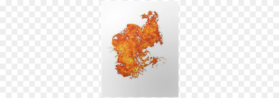Big Fire Isolated On White Background Poster Pixers Fire, Flame, Bonfire Free Transparent Png
