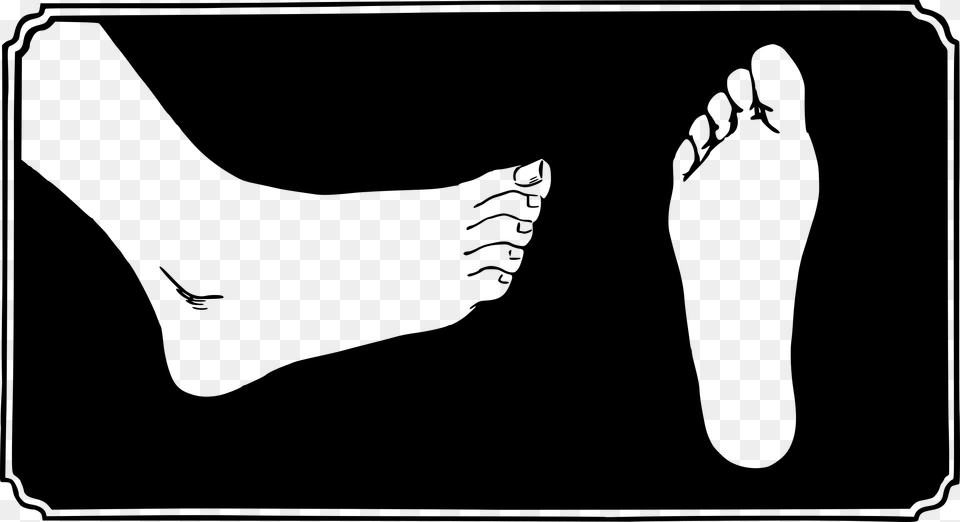 Big Foot Clipart Barefoot Foot Leg Clipart, Gray Free Png Download