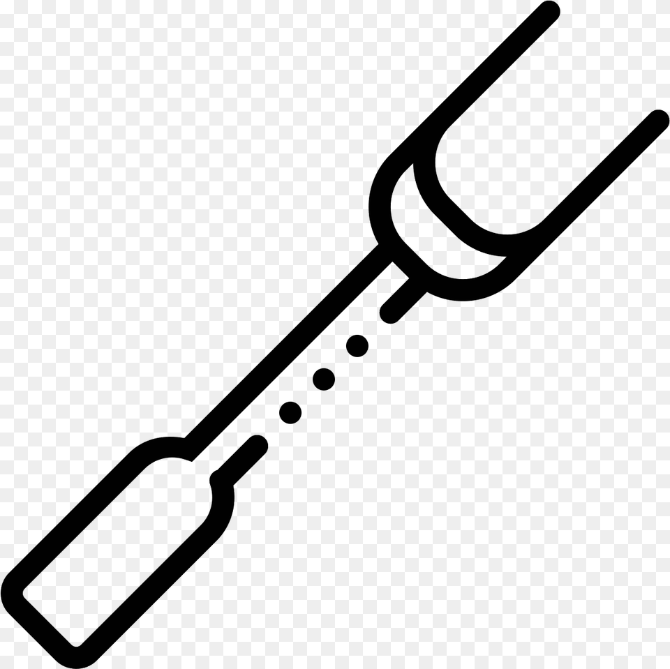 Big Fork Icon, Gray Free Png