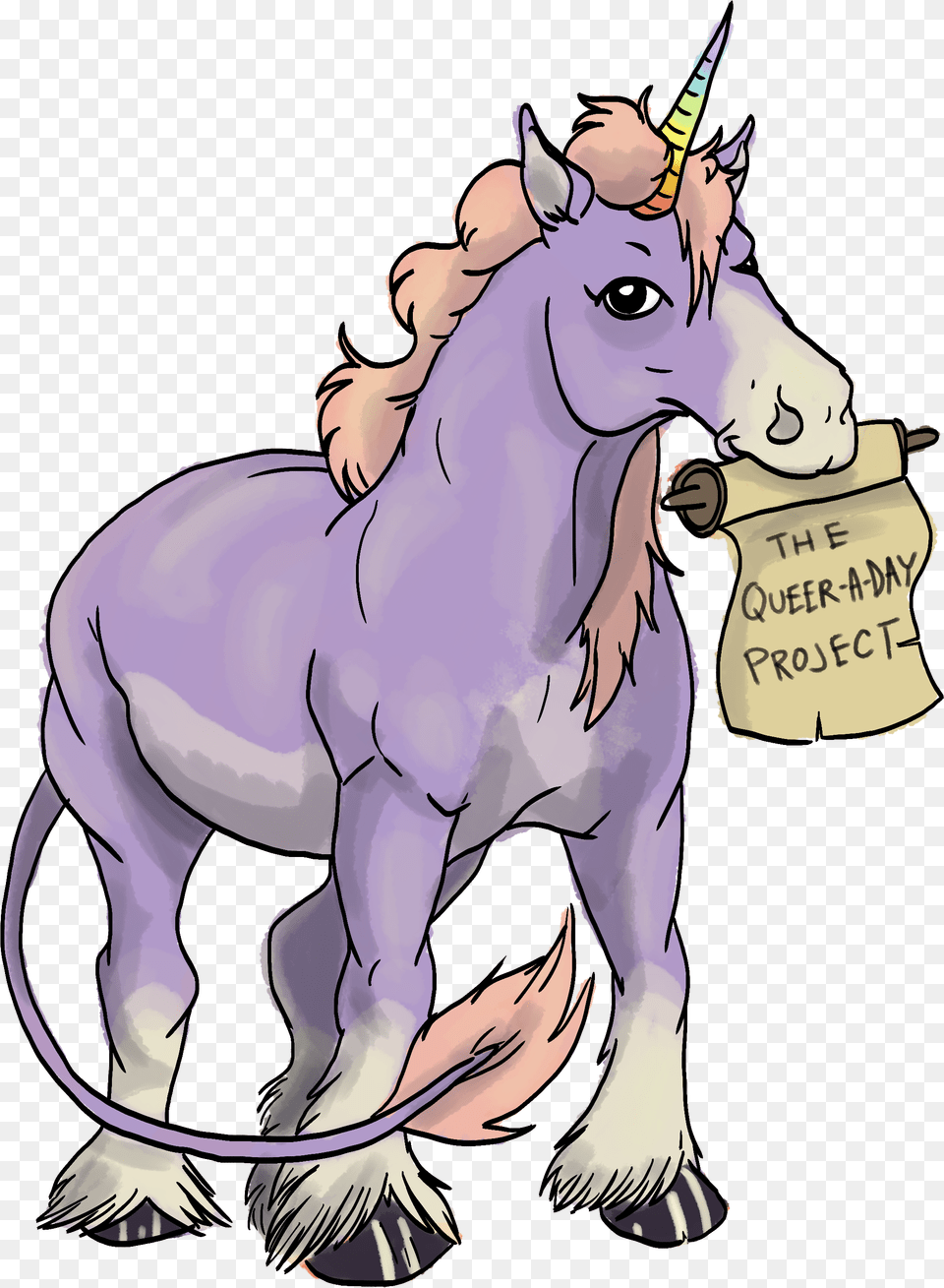 Big Gay Unicorn Queer Unicorn, Person, Animal, Mammal, Face Png