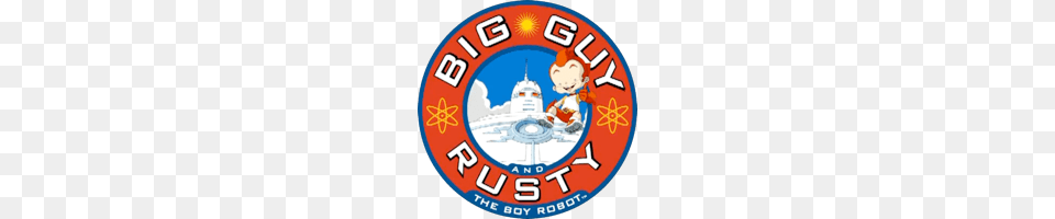 Big Guy And Rusty The Boy Robot Logo, Badge, Symbol, Baby, Person Png Image