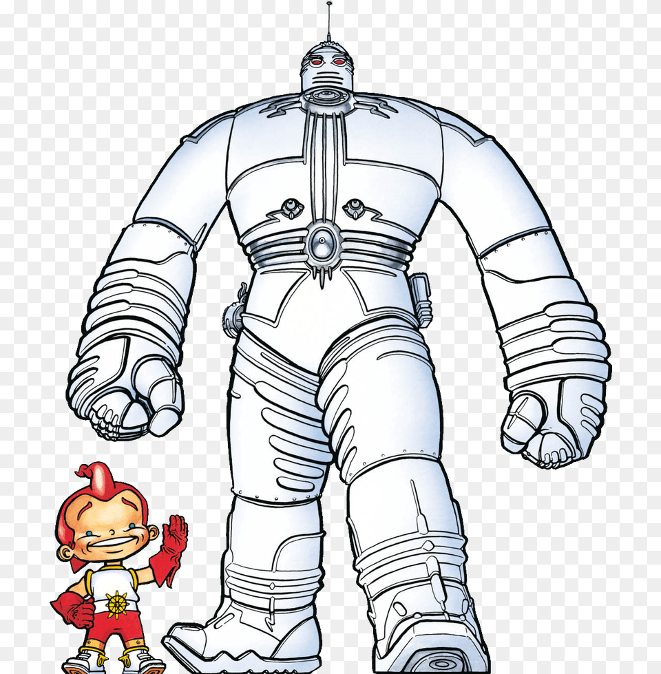 Big Guy And Rusty The Robot Boy Standing, Baby, Person, Book, Publication Png Image