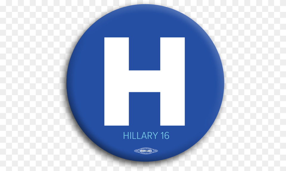 Big H Hillary 2016 Button Facebook Round Icon, Logo, Disk Png Image
