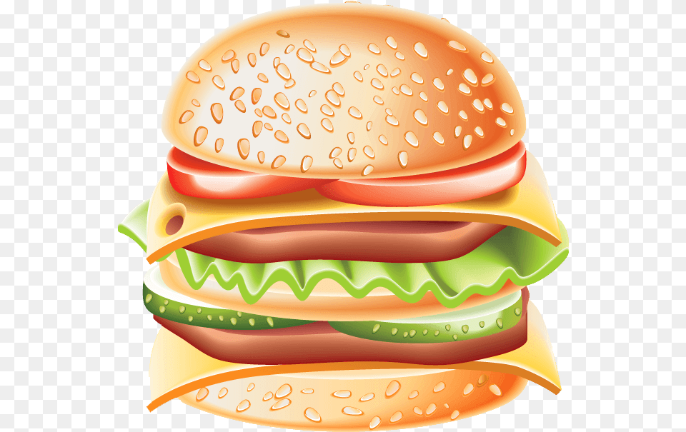 Big Hamburger Clipart Cartoon Images Of Big Burgers, Birthday Cake, Burger, Cake, Cream Free Png Download