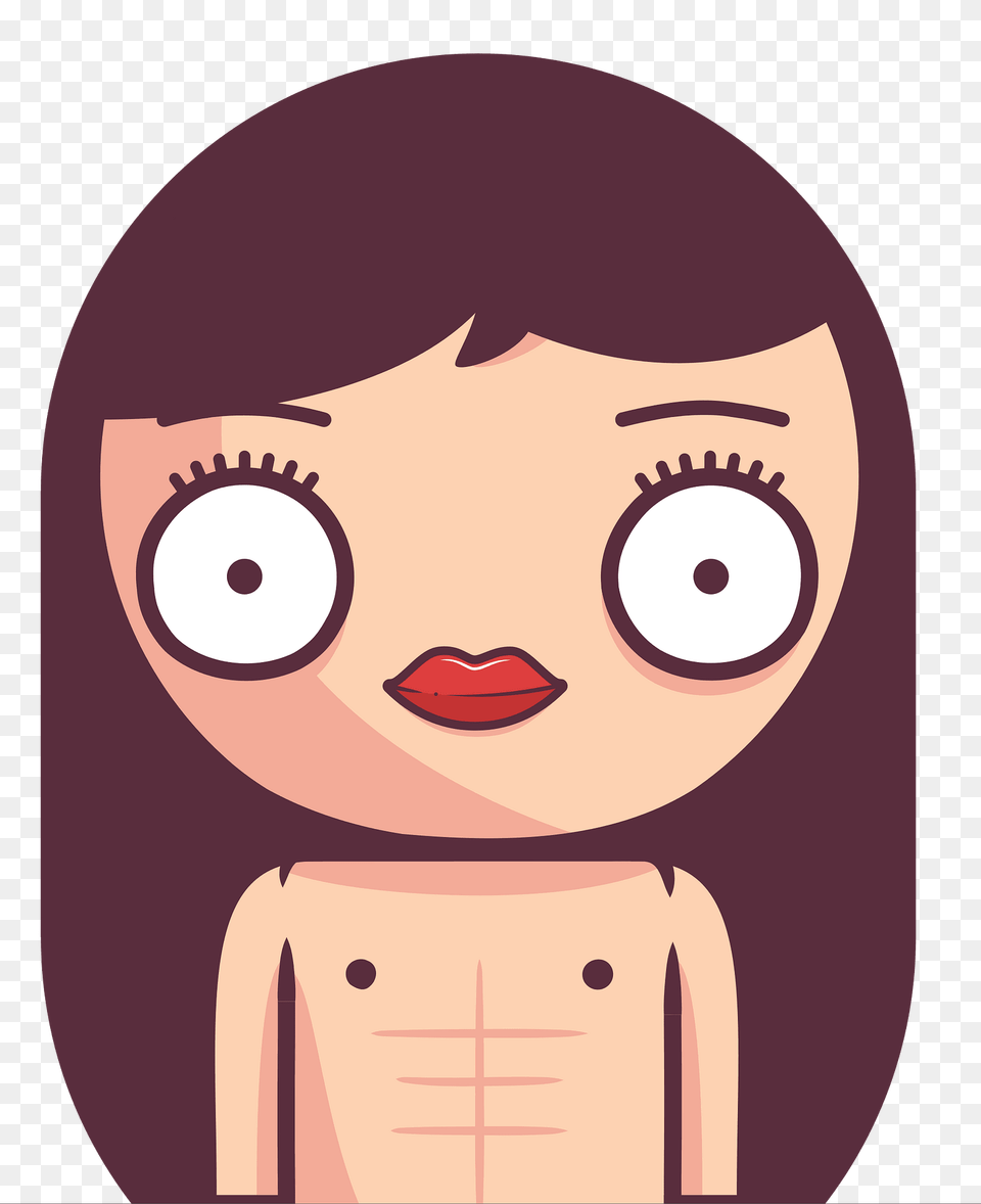 Big Heads Body Girl Clipart, Person, Doll, Toy, Face Png