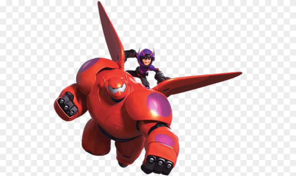 Big Hero 6 Baymax And Hiro In Full Armour Big Hero 6 Baymax And Hiro, Baby, Person, Aircraft, Airplane Png Image