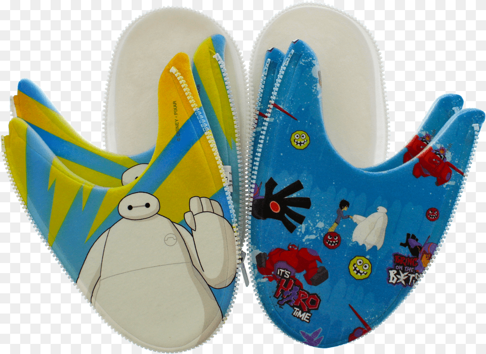 Big Hero 6 Baymax Blue Zlipperz Soft, Person, Baby, Clothing, Footwear Png Image