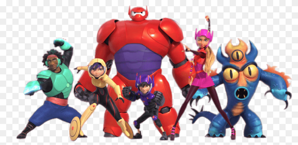 Big Hero 6 Characters In Full Armour, Adult, Publication, Person, Female Free Png Download