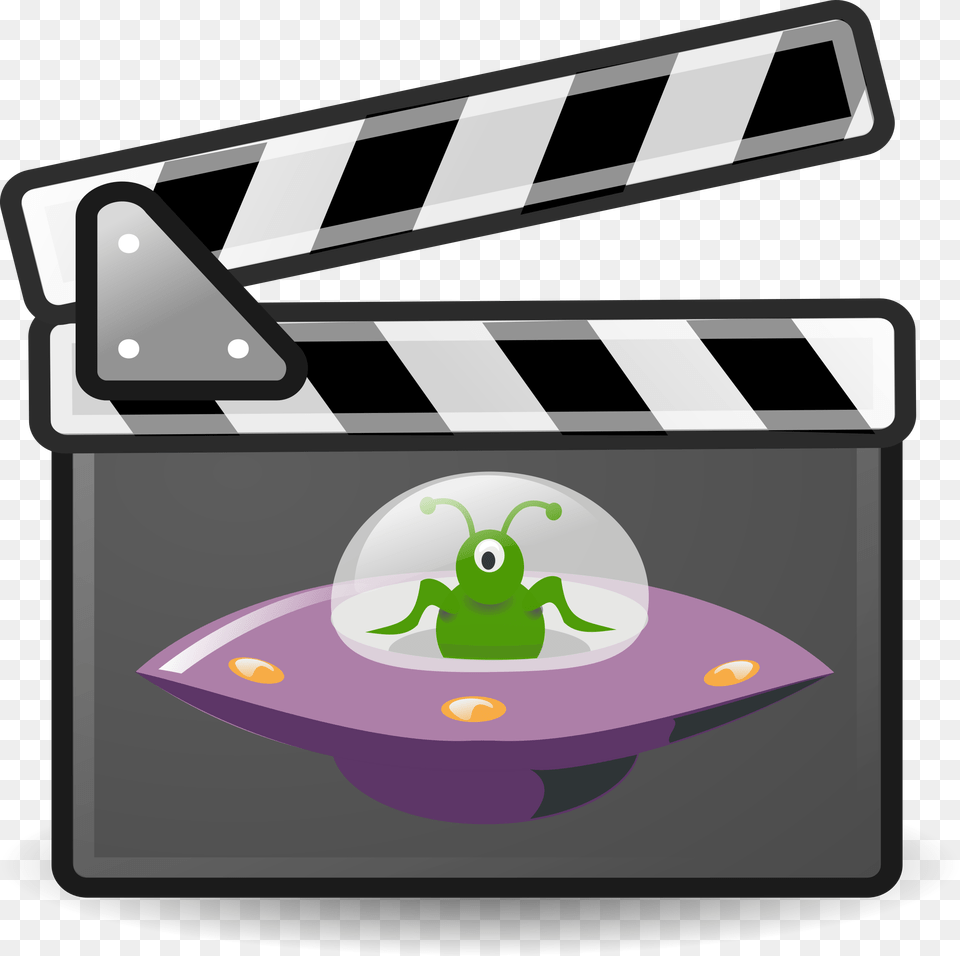 Big Image Alien In Ufo Ornament Round, Fence, Clapperboard Png