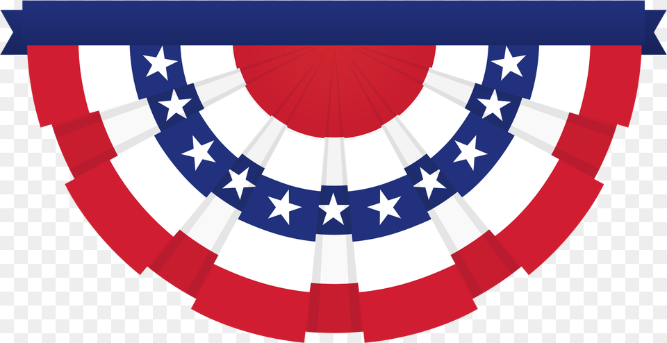 Big Image American Flag Bunting Clipart Full Size American Flag Half Circle, American Flag, Emblem, Symbol Free Png