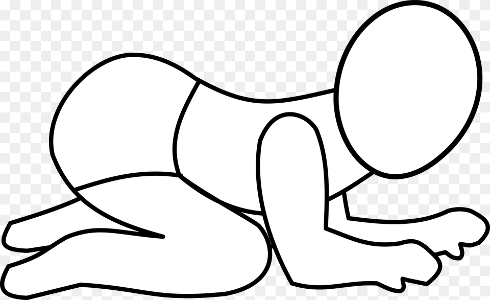 Big Anime Baby Crawling, Kneeling, Person Png Image