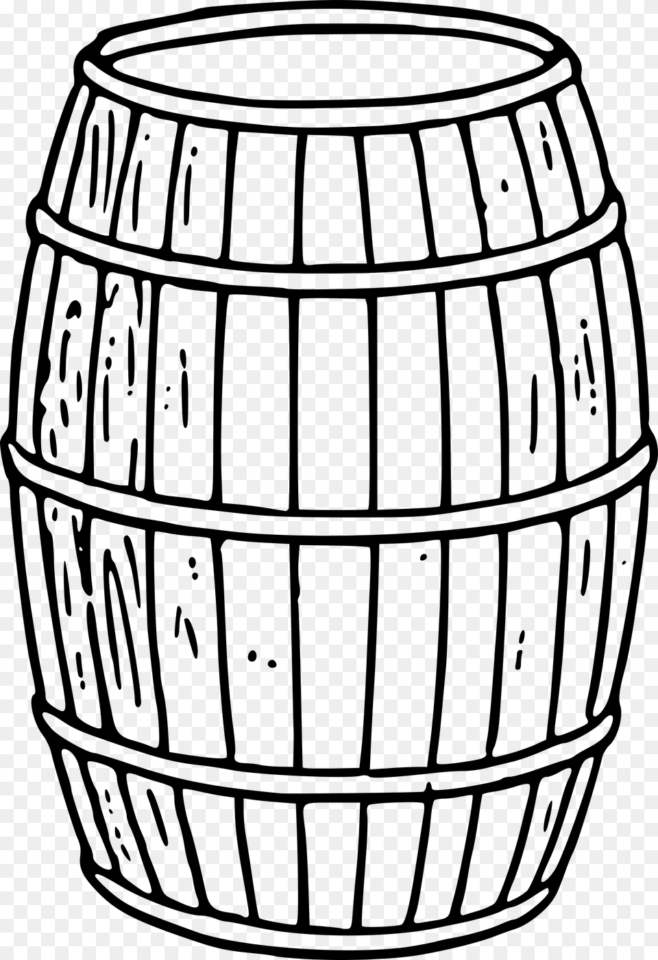 Big Image Barrel Clipart, Gray Free Png