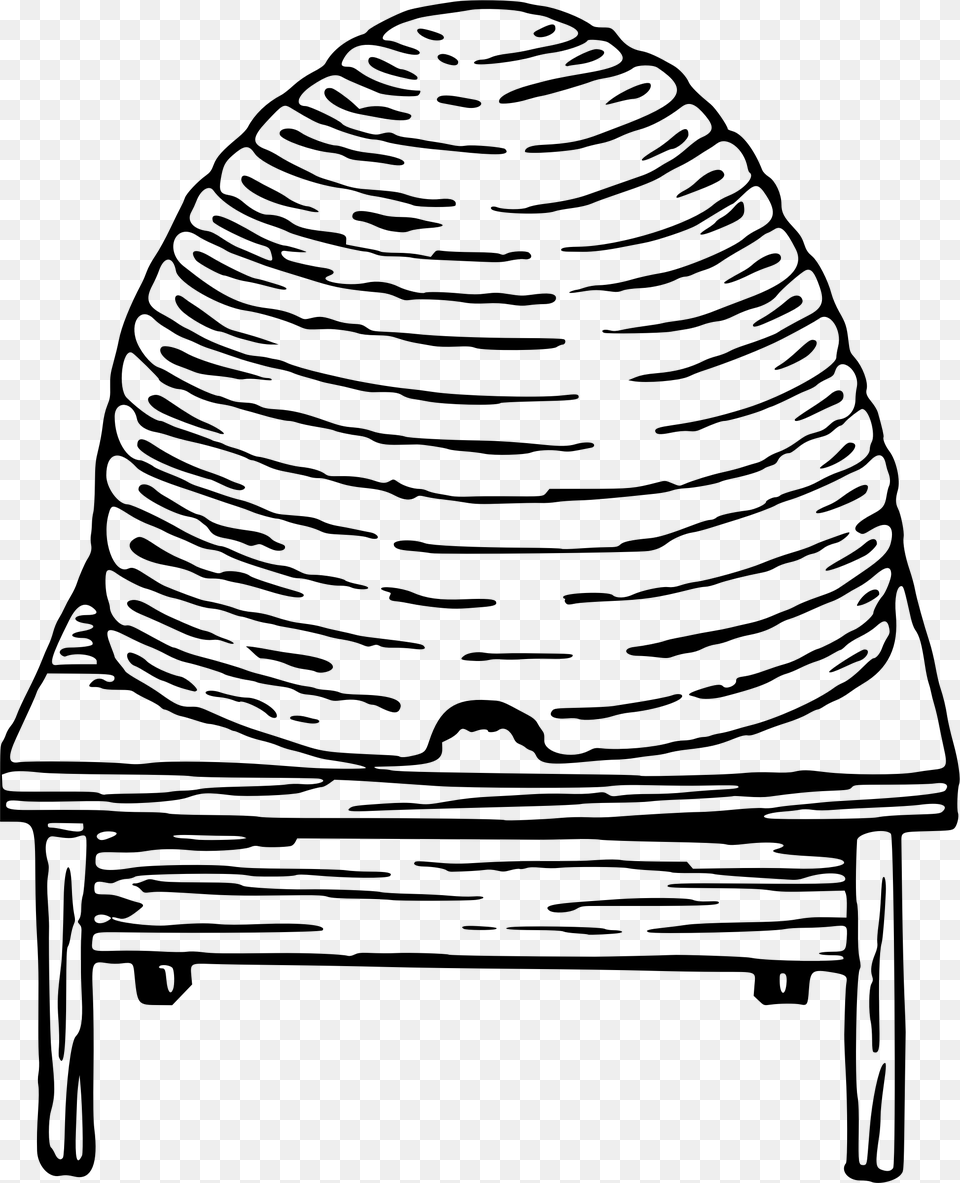 Big Beehive Drawing, Gray Png Image
