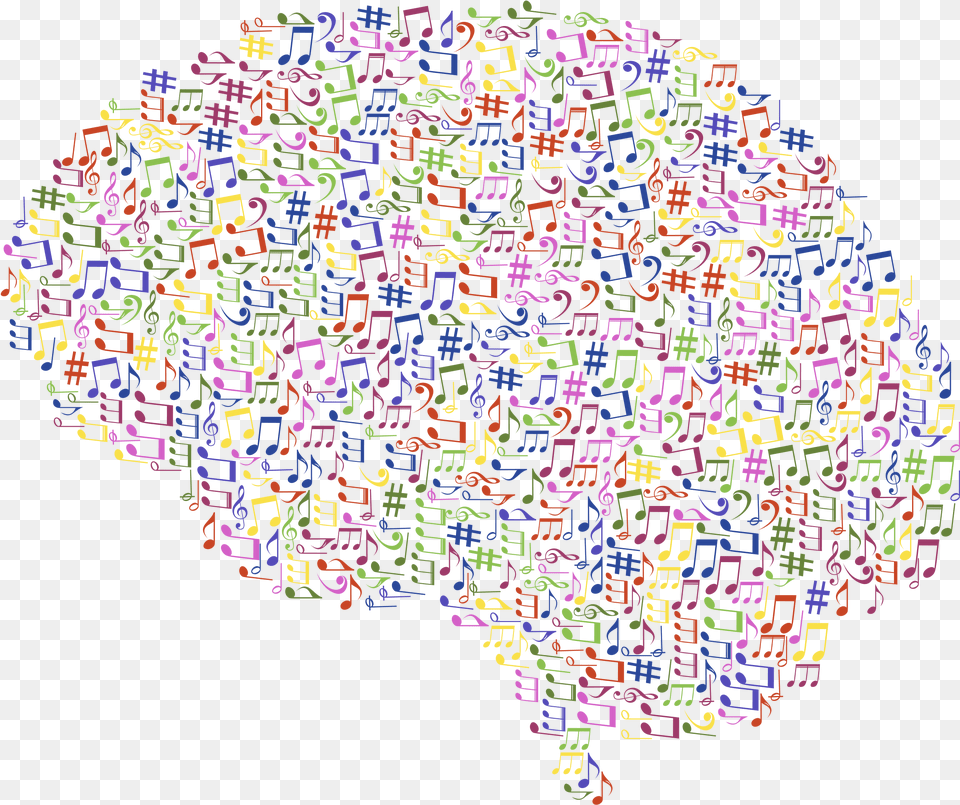Big Image Brain And Music Clipart, Pattern, Blackboard, Art Png
