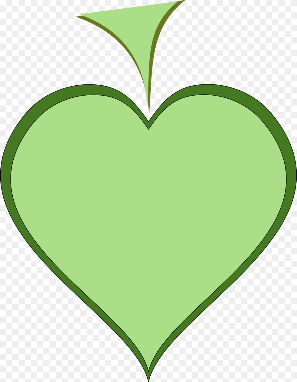 Big Image Clip Art, Green, Leaf, Plant, Heart Free Png