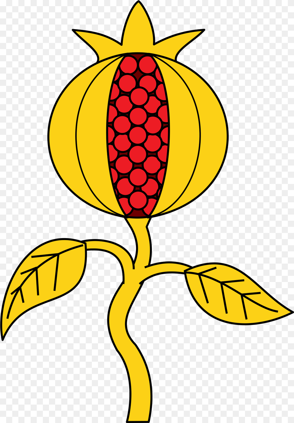 Big Image Coat Of Arms Pomegranate, Bud, Flower, Leaf, Plant Png