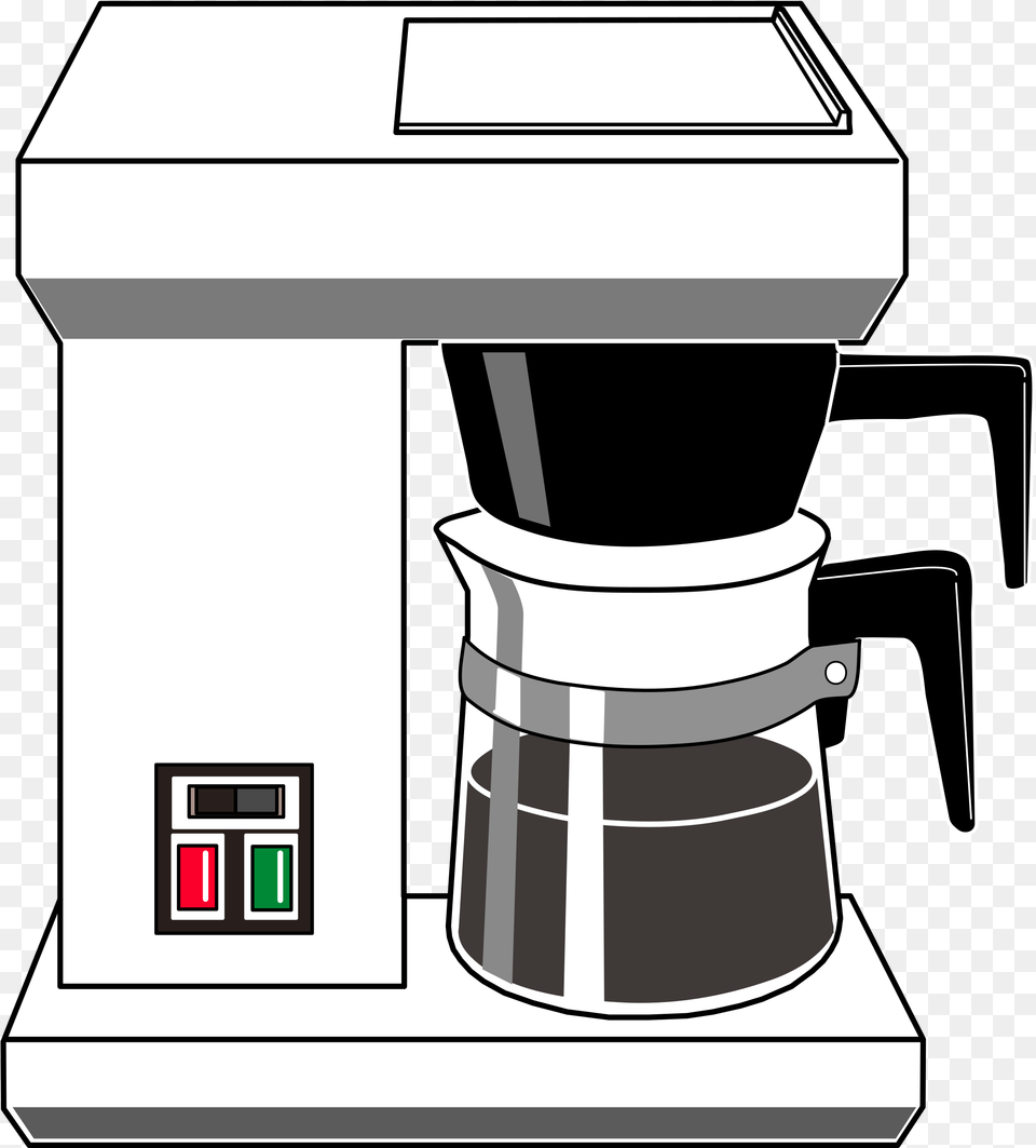 Big Image Coffee Machine Clipart Black And White, Appliance, Device, Electrical Device, Mixer Png