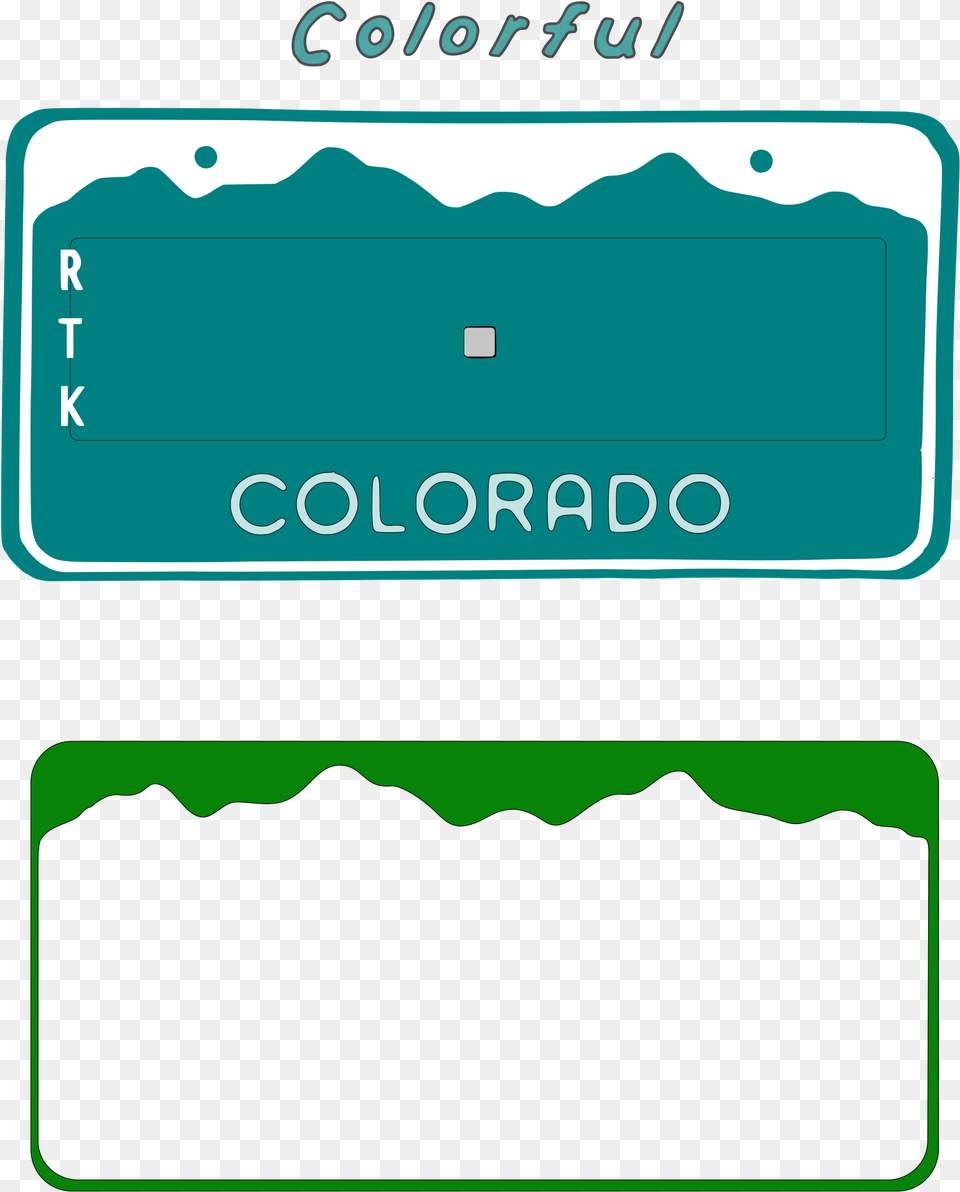 Big Colorado License Plate Clipart, Text, License Plate, Transportation, Vehicle Png Image