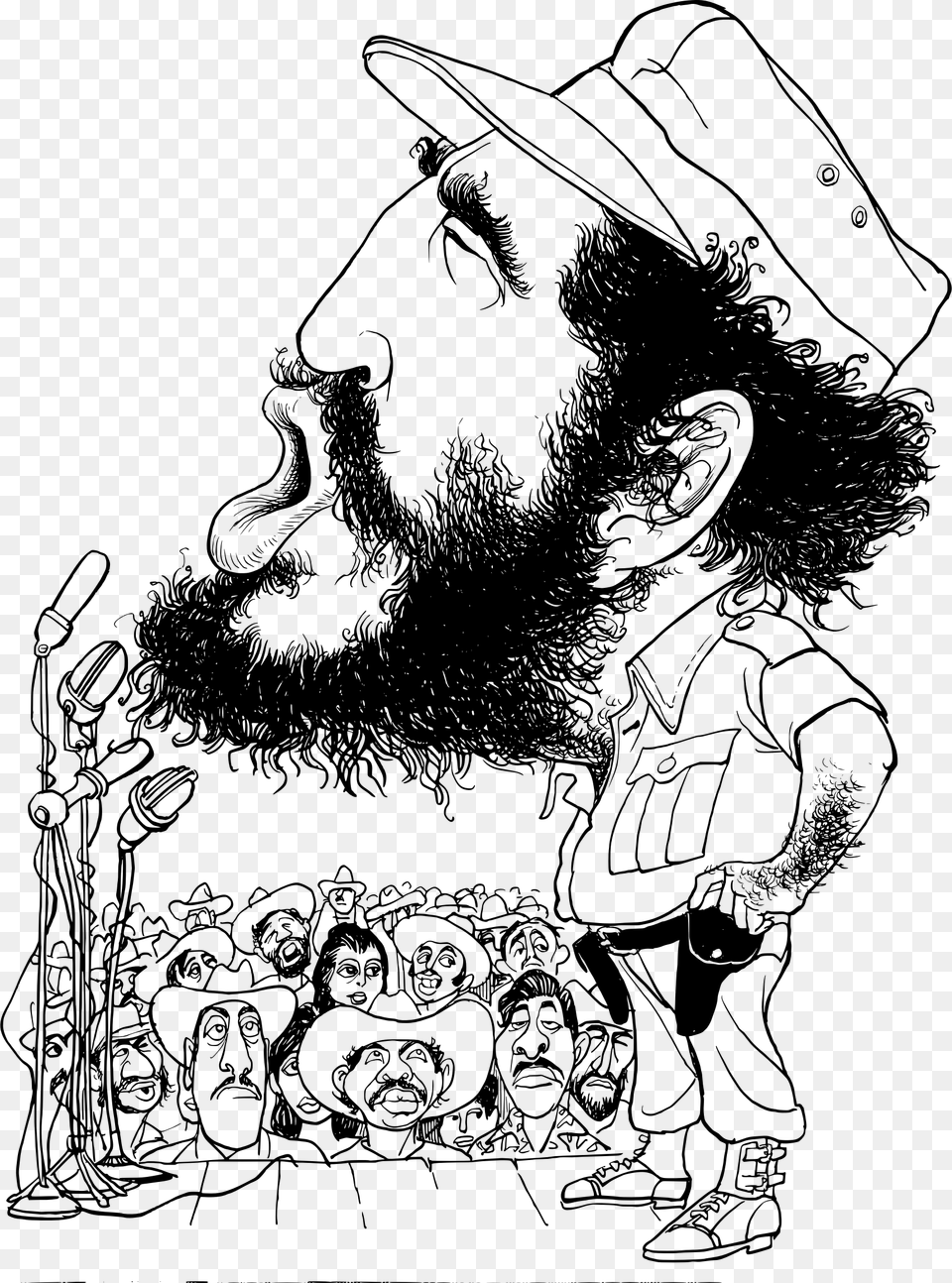 Big Image Cuban Revolution Political Cartoon, Gray Free Transparent Png