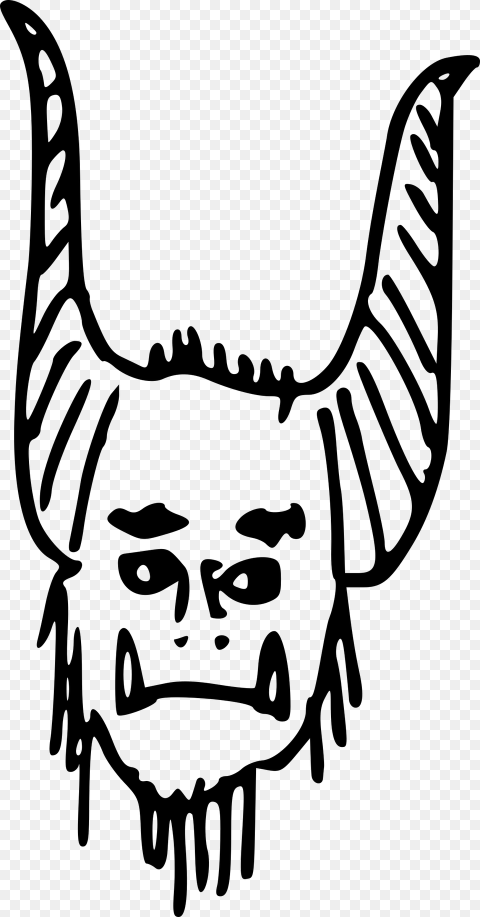 Big Image Devil Drawing Transparent, Gray Free Png Download