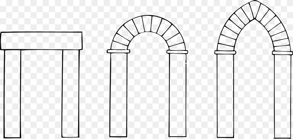 Big Image Different Types Of Arch, Gray Free Png Download