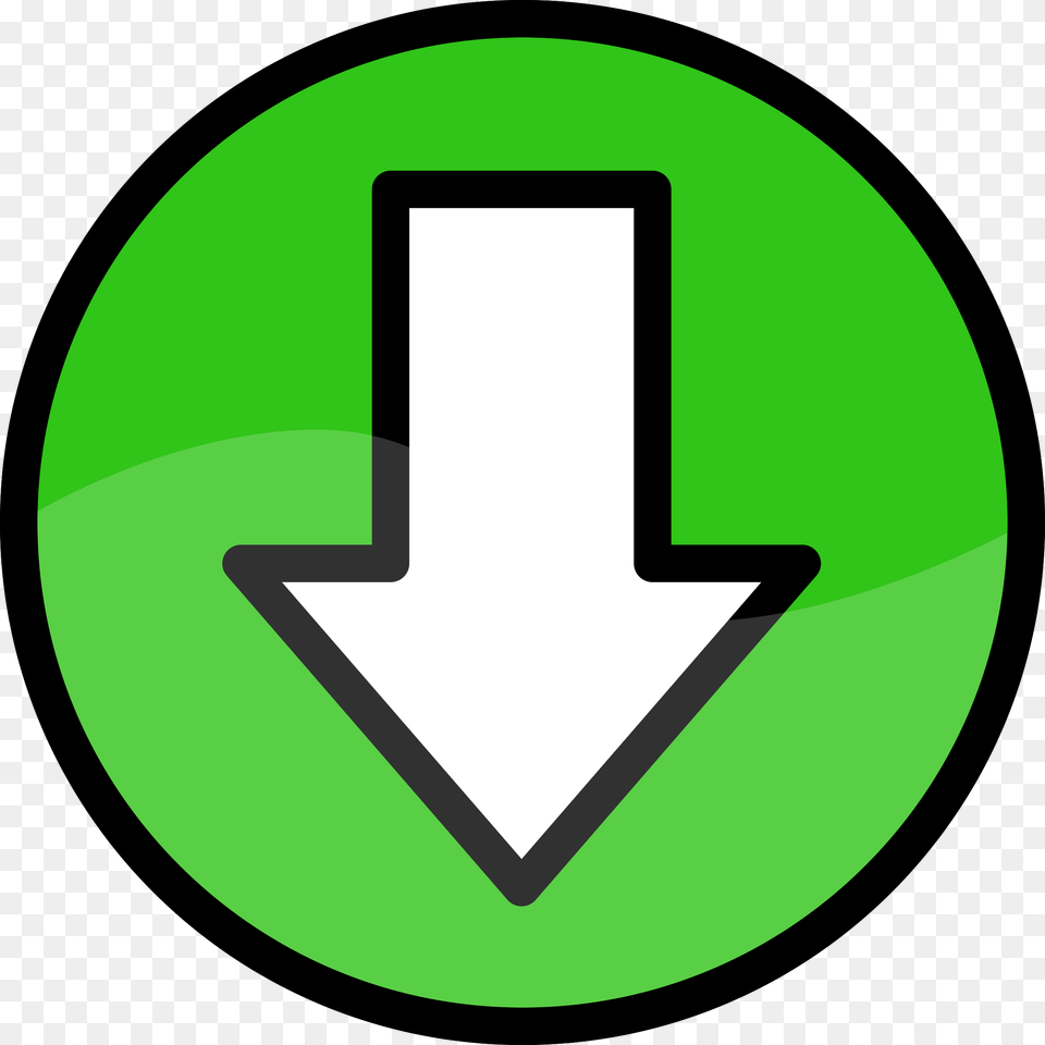 Big Download Clipart, Green, Symbol, Disk, Logo Png Image