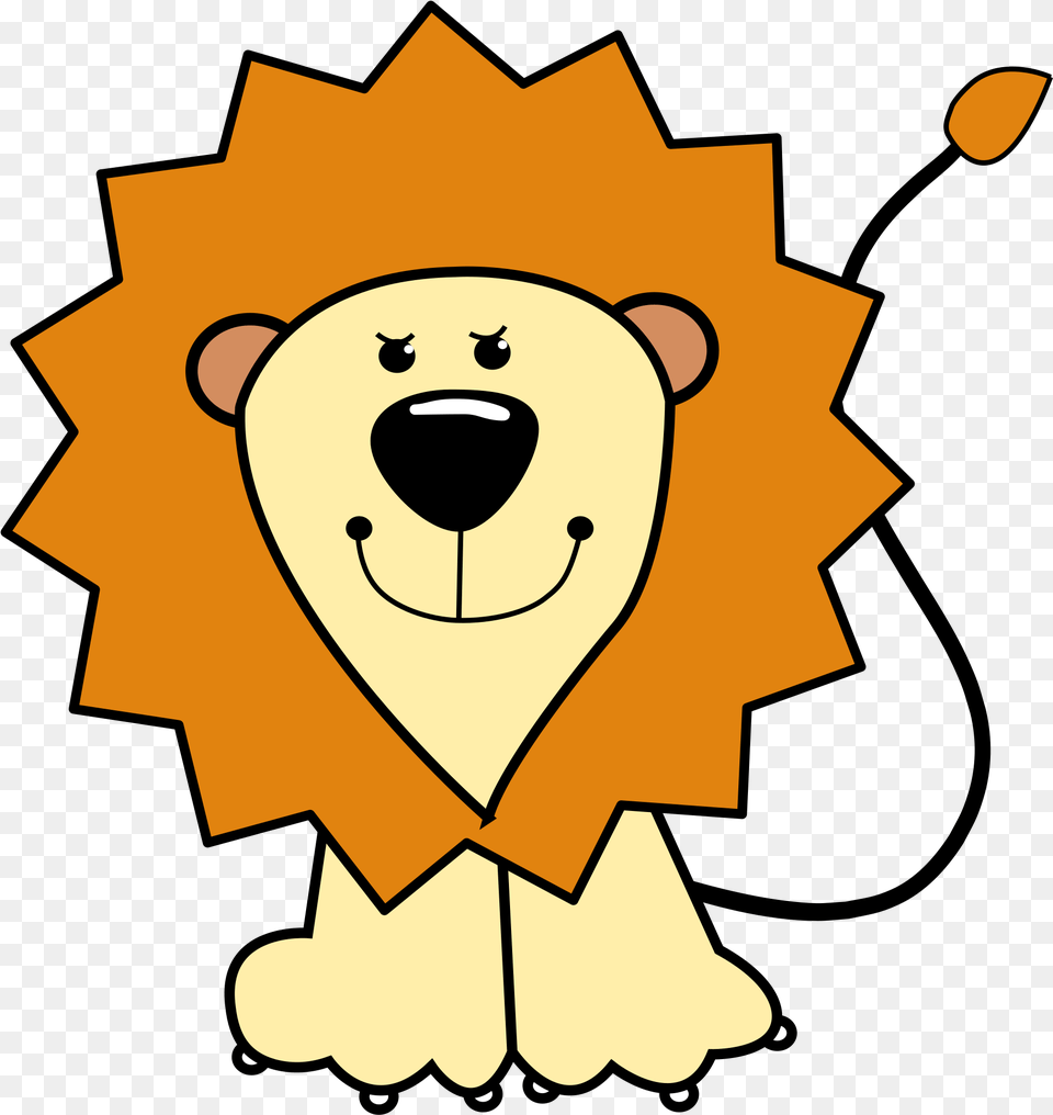 Big Drawing A Lion Clipart, Leaf, Plant, Animal, Bear Png Image