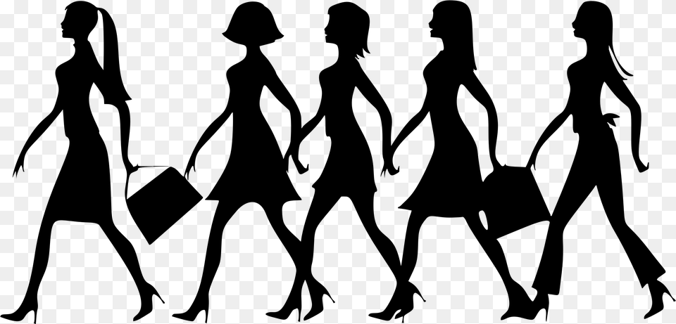 Big Image Empowering Women Silhouettes, Gray Free Transparent Png