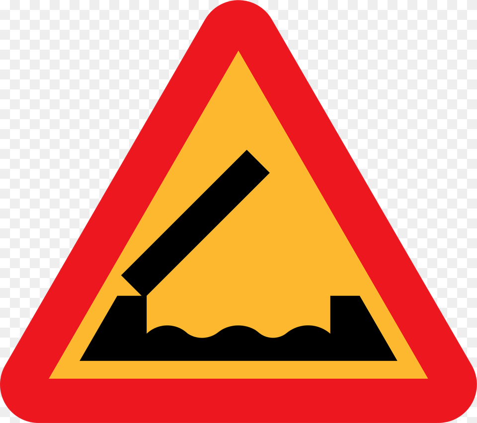 Big Image Falling Rocks Traffic Sign, Symbol, Road Sign, Triangle Free Png Download