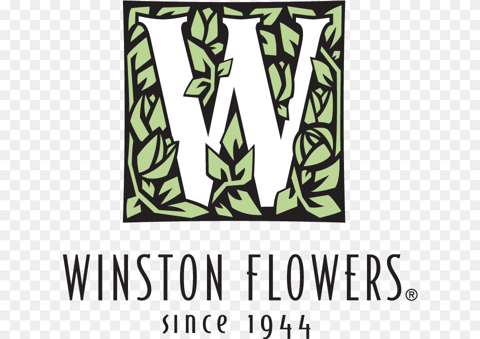 Big Image File Winston Flowers Logo, Leaf, Plant, Text Free Png