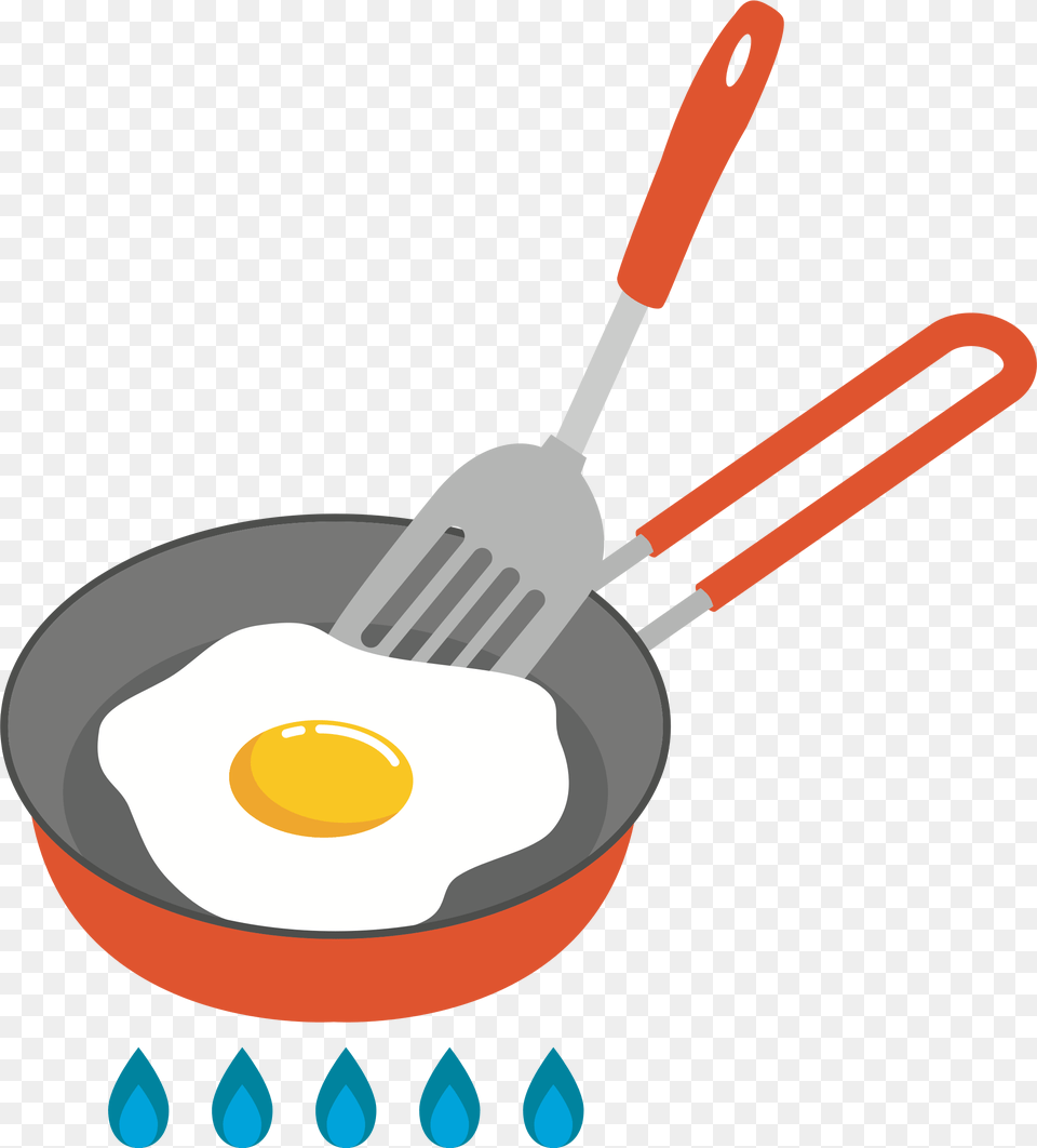 Big Fried Egg, Cooking Pan, Cookware, Frying Pan, Smoke Pipe Png Image
