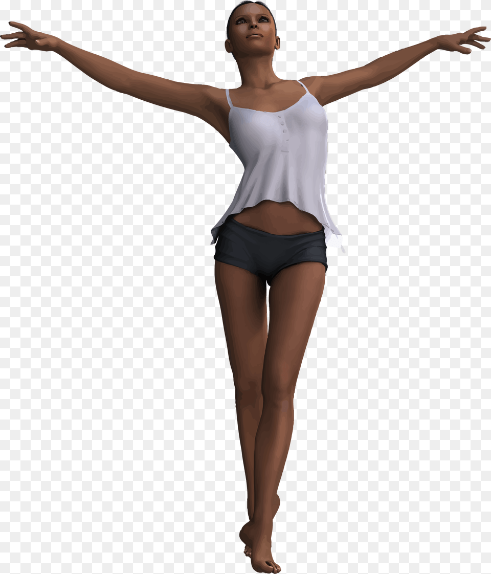 Big Image Girl With Arms Outstretched, Dancing, Leisure Activities, Person, Adult Free Png