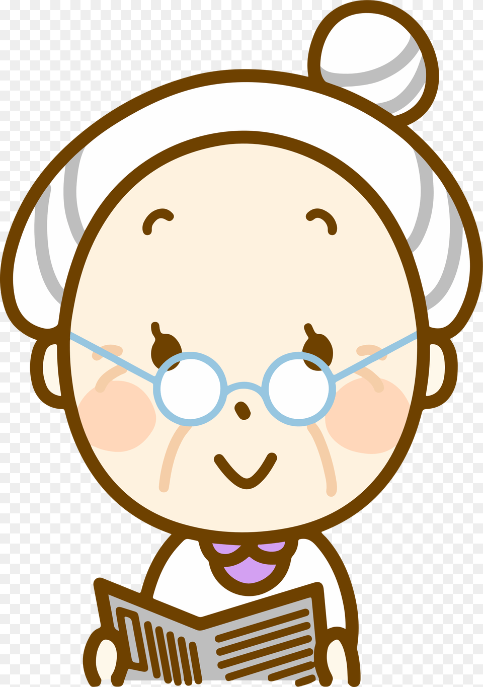 Big Image Grandma Reading Clipart, Person, Baby, Toy Free Png