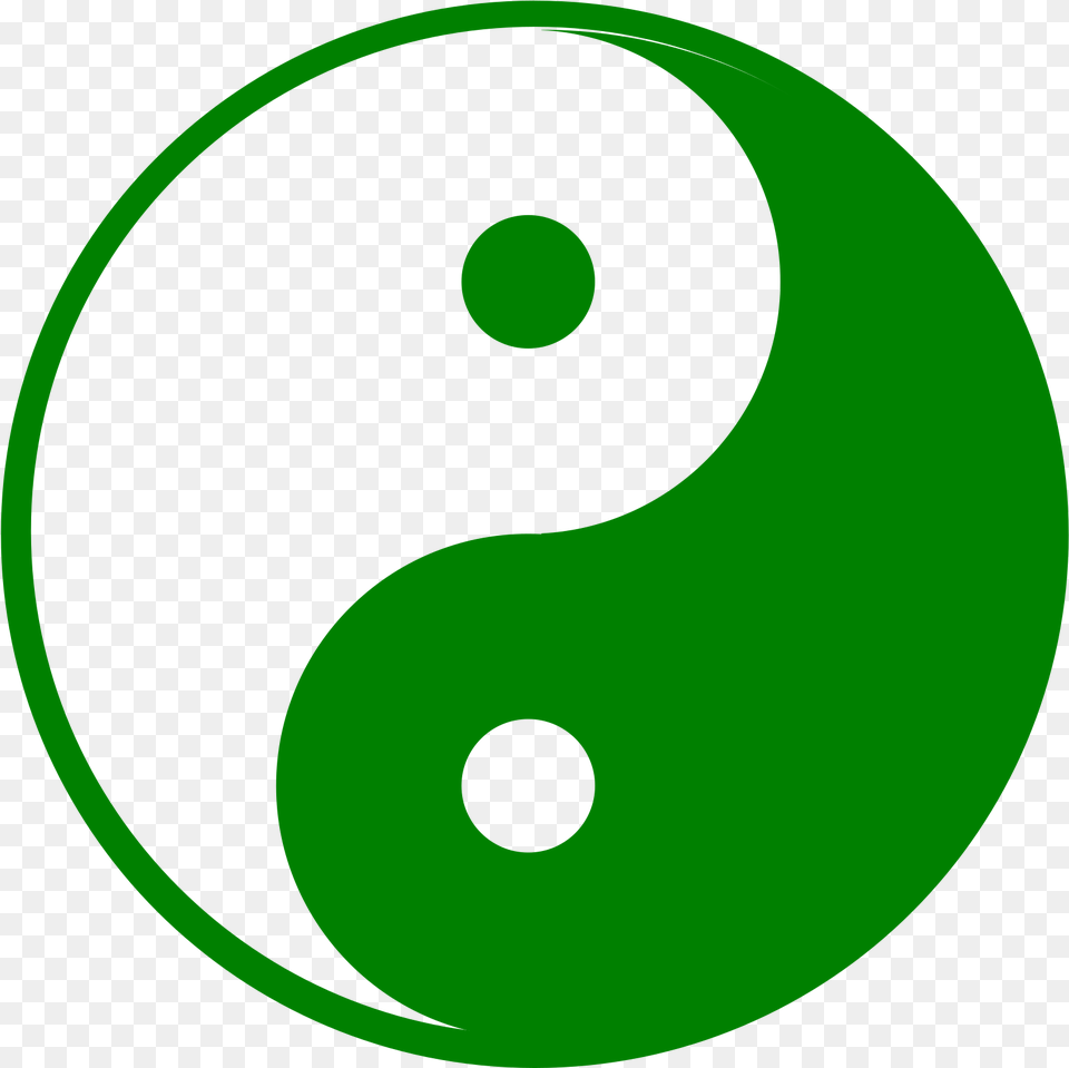 Big Image Green Yin Yang, Symbol, Number, Text, Disk Png
