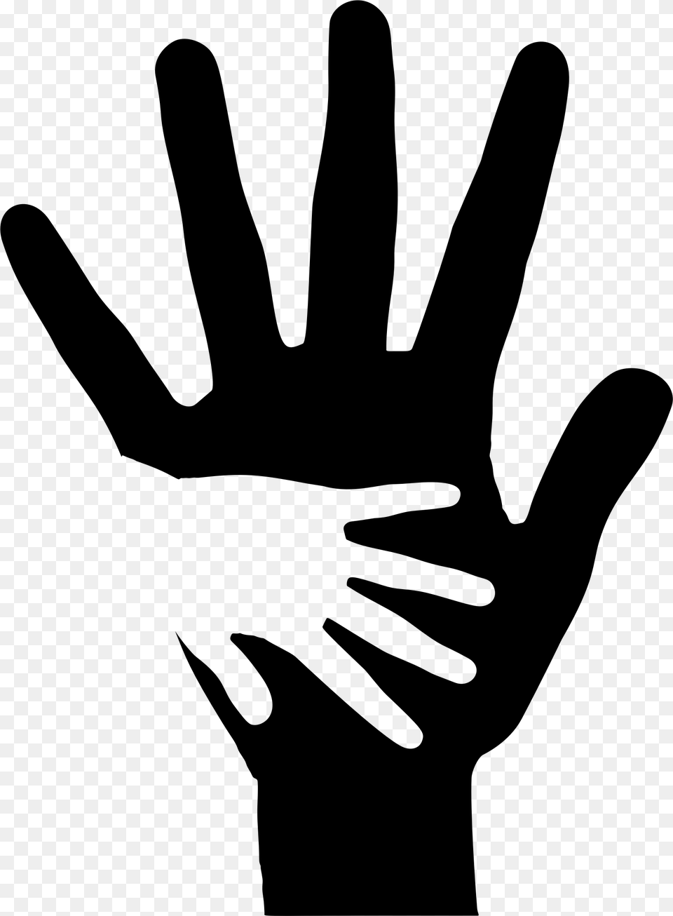 Big Image Hand In Hand Vector, Gray Png